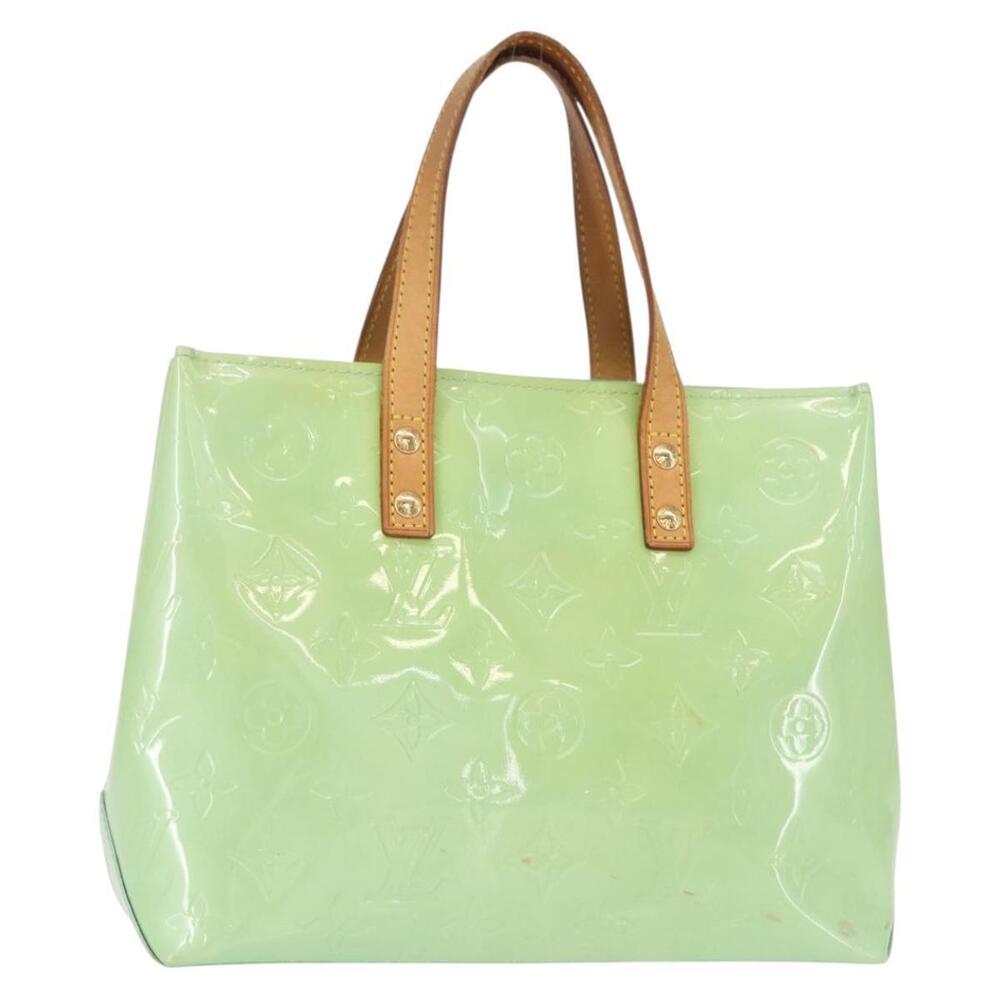 LOUIS VUITTON Monogram Vernis Reade PM Hand Bag Peppermint M91307 LV Auth 156518